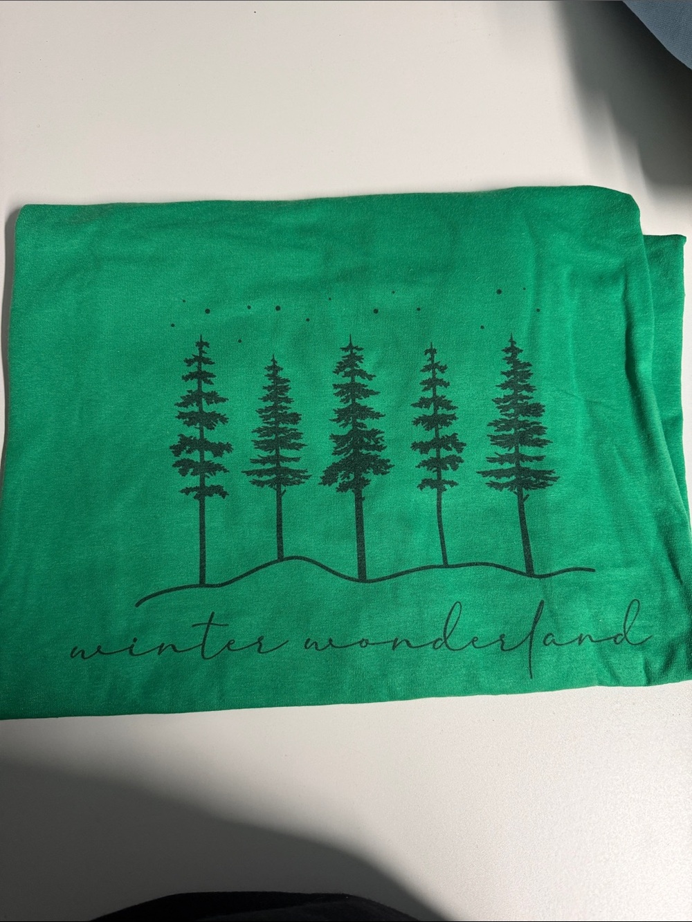 Green 'Winter Wonderland' Graphic Tee